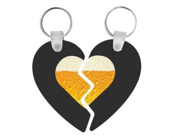Zamilovaná klíčenka Pivní srdce