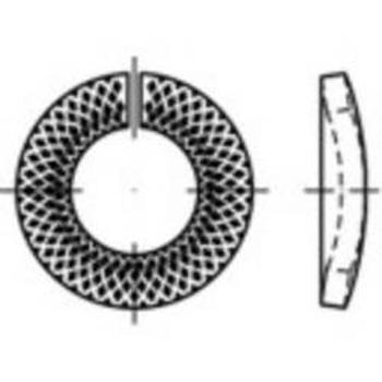 Podložka pérová TOOLCRAFT 1069914, vnitřní Ø: 10 mm, nerezová ocel, 500 ks