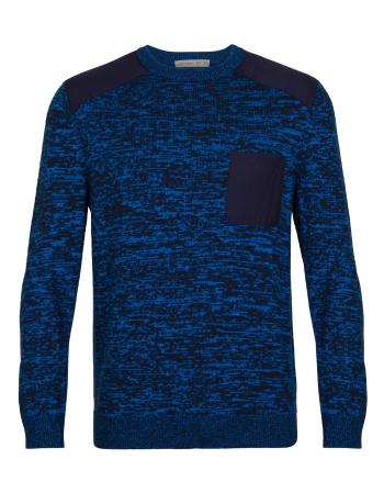 pánský svetr ICEBREAKER Mens Barein Crewe Sweater, Midnight Navy/Lazurite velikost: M