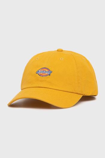 Bavlněná baseballová čepice Dickies žlutá barva, s aplikací