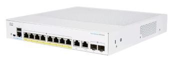 Cisco switch CBS250-8FP-E-2G (8xGbE, 2xGbE/SFP combo, 8xPoE+, 120W, fanless) - REFRESH