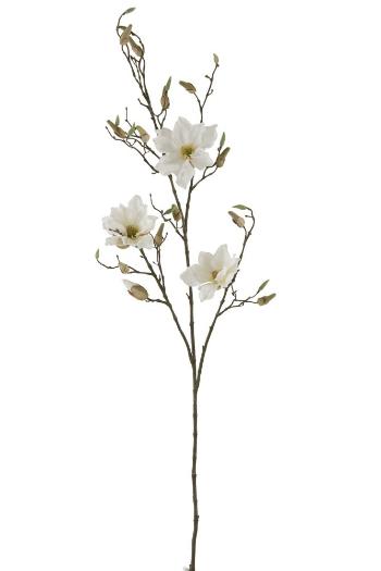 Dekorační květina bílá Magnolia - 119cm 93004