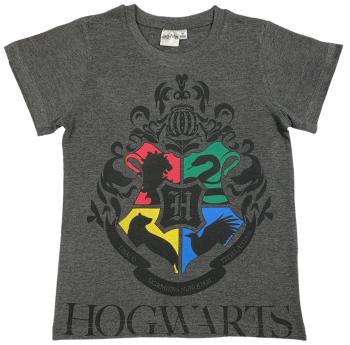 Setino Dětské tričko - Harry Potter Hogwarts tmavě šedé Velikost - děti: 158