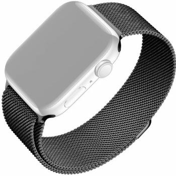 Fixed Síťovaný nerezový řemínek Mesh Strap pro Apple Watch 42/44/45 mm černý