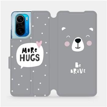 Flipové pouzdro na mobil Xiaomi Poco F3 - MH06P Be brave - more hugs (5903516666423)