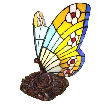 Stolní Tiffany lampa motýl - 17*15*24 cm  5LL-6106
