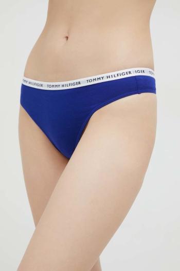 Tanga Tommy Hilfiger 3-pack fialová barva