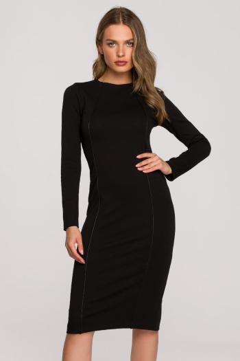 Černé přiléhavé šaty S314
