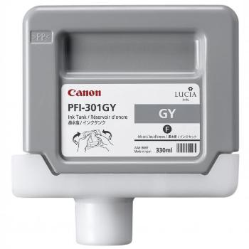 CANON PFI-301 GY - originální cartridge, šedá, 330ml