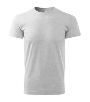 MALFINI Pánské tričko Basic - Světle šedý melír | L