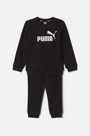 Dětská tepláková souprava Puma Minicats ESS Crew Jogger FL černá barva, 846141