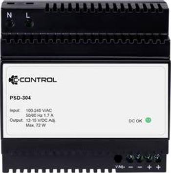 Síťový zdroj na DIN lištu C-Control PSD-304, 1 x, 12 V/DC, 6 A, 72 W