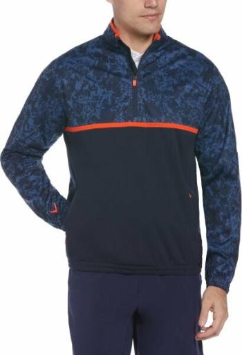 Callaway Abstract Camo Printed Wind 1/4 Zip Navy Blazer S Sweatshirt