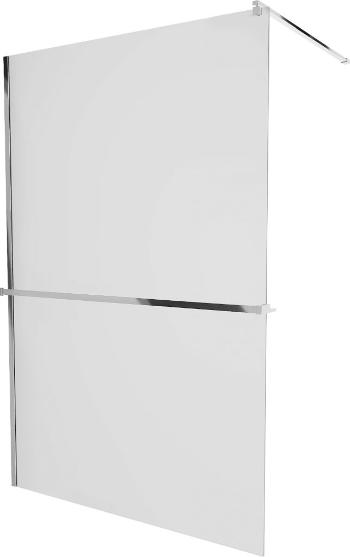 MEXEN/S KIOTO Sprchová zástěna WALK-IN s poličkou a držákem ručníků 100 x 200 cm, matné sklo 8 mm, chrom 800-100-121-01-30