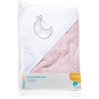 BabyOno Towel Terrycloth osuška s kapucí Pink 100x100 cm