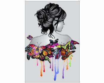 Plakát 61x91 Ikea kompatibilní Dívka s motýly