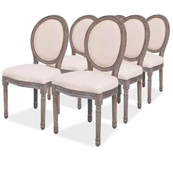 Jídelní židle 6 ks krémové textil (274620)