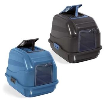 IMAC Krytý kočičí záchod s uhlíkovým filtrem a lopatkou 50 × 40 × 40 cm modrý (8021799417703)