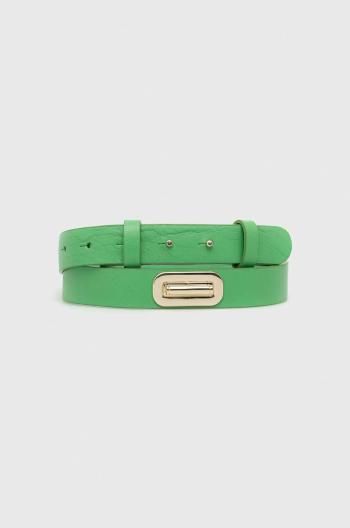 Kožený pásek Tommy Hilfiger dámský, zelená barva