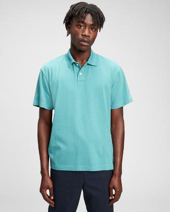 GAP Organic Cotton Polo triko Modrá Zelená