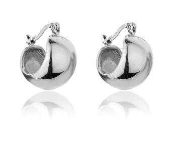 Marc Malone Masivní ocelové náušnice Sabrina Silver Earrings MCE23157S