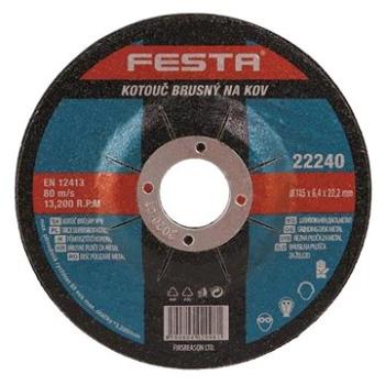 Kotouč na kov brusný O 115 x 6,4 x 22,2 mm, FESTA (122246)