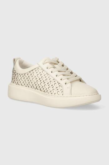 Kožené sneakers boty BOSS Amber béžová barva, 50517206