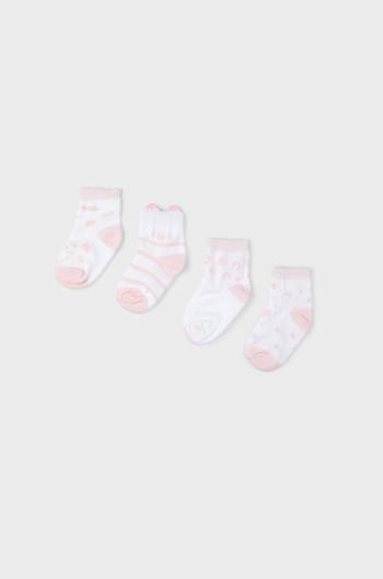 Dětské ponožky Mayoral Newborn 4-pack růžová barva