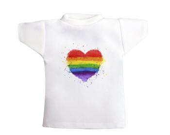 Tričko na láhev Rainbow heart