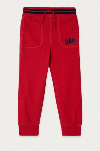 Dětské kalhoty GAP červená barva, s aplikací