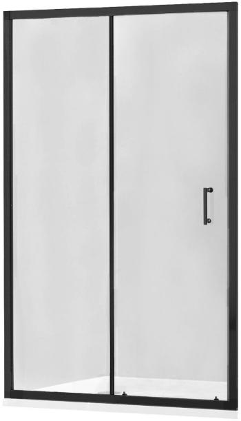 MEXEN Apia posuvné sprchové dveře 130 cm, transparent, černá 845-130-000-70-00