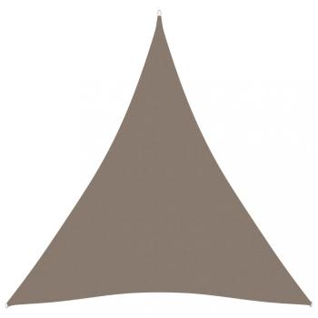 Stínící plachta trojúhelníková 4x4x4 m oxfordská látka Dekorhome Šedohnědá taupe