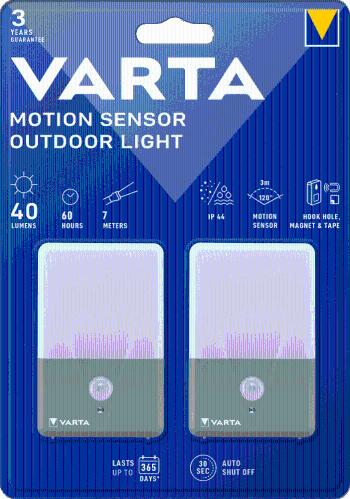 Varta Motion Sensor Outdoor Light 3 AAA bez baterií, balení 2 ks (16634101402)