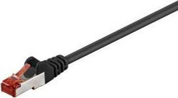 Patch kabel CAT 6 S/FTP RJ 45, vidlice ⇔ vidlice, 0,25 m, černý