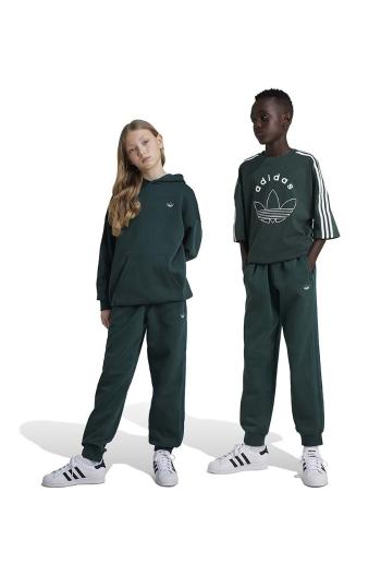 Dětské tepláky adidas Originals SWEATPANTS zelená barva, s aplikací, IY9537