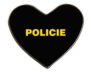 Magnet srdce kov Policie