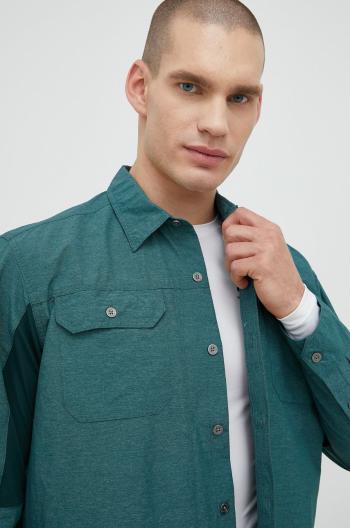 Košile Wrangler Atg pánská, zelená barva, regular, s klasickým límcem