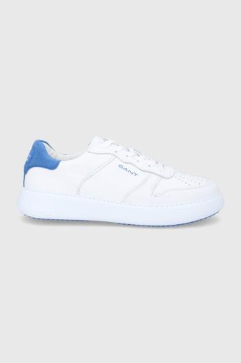 Kožené boty Gant Palbro bílá barva