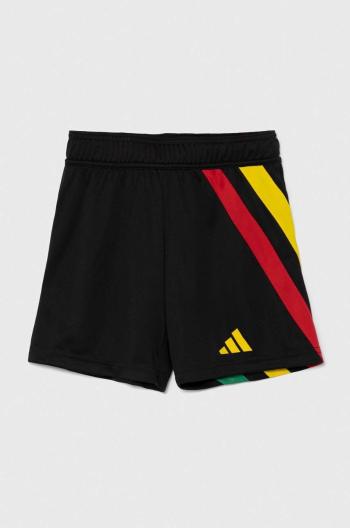 Dětské kraťasy adidas Performance FORTORE23 SHO Y černá barva, vzorované, nastavitelný pas, IK5728