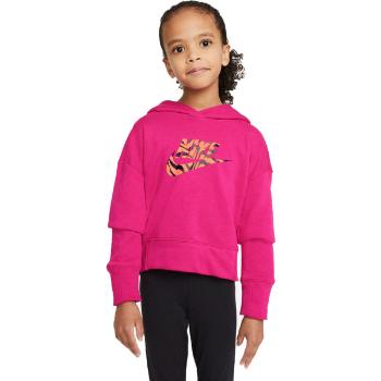 Nike NSW CROP HOODIE FILL Dívčí mikina, růžová, velikost XL