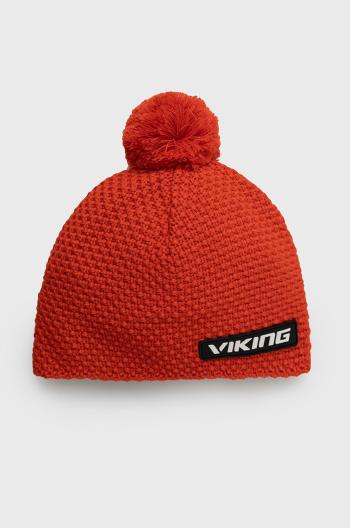 Čepice Viking červená barva, vlněná