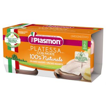 Plasmon Příkrm bezlepkový zeleninový s platýsem a bramborami 6m+ 2 x 80 g