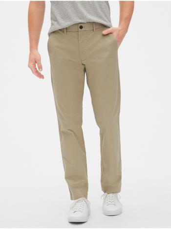 Béžové pánské kalhoty modern khakis in straight fit with GapFlex