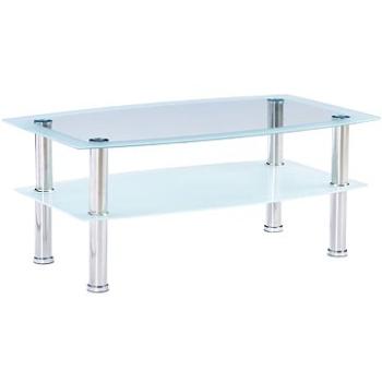 Konferenční stolek bílý 100 × 60 × 42 cm tvrzené sklo (280100)