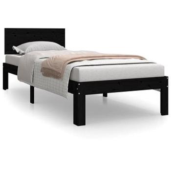 Rám postele černý masivní dřevo 75 × 190 cm Small Single, 810459 (810459)