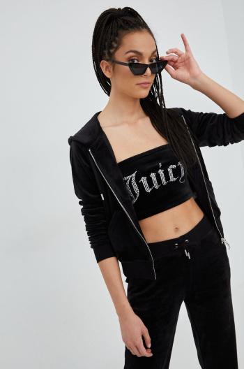 Mikina Juicy Couture dámská, černá barva, s aplikací