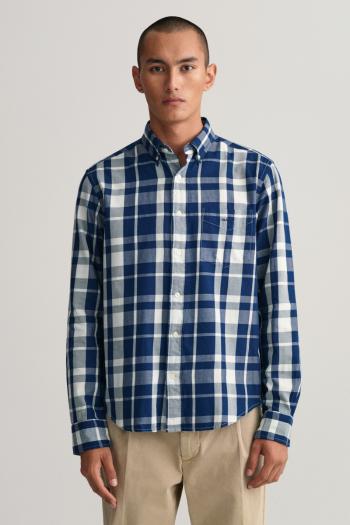 KOŠILE GANT REG UT INDIGO PLAID TWILL SHIRT modrá M