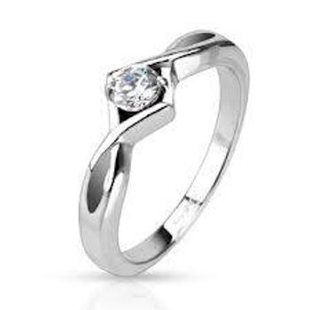 Šperky4U Zásnubní prsten chirurgická ocel OPR1489 - velikost 54 - OPR1489-54