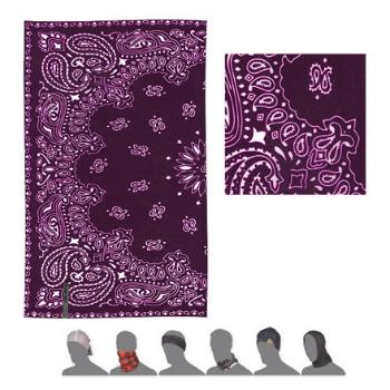 SENSOR TUBE ORNAMENT šátek multifunkční fialová Rozměry šátku: 45 x 24 cm