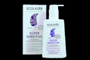Čistící krémový gel na intimní hygienu s pH 4,7 - Super Sensitive - EcoLatier Organic - 250 ml